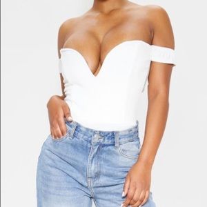 Pretty little thing white bodysuit